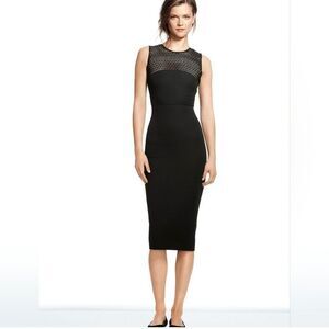 Roland Mouret for Banana Republic Lace Panel Yoke Pencil Stretch Dress Size 0P